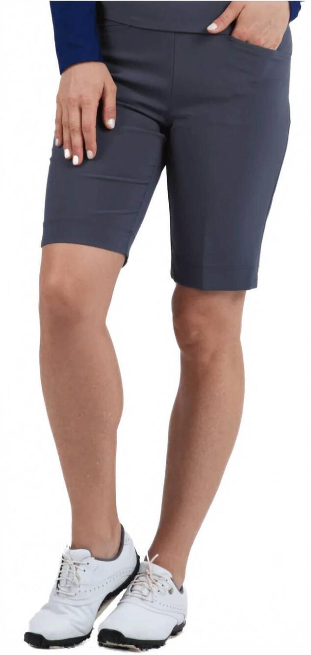 NEW IBKUL stain resistant shorts in charcoal